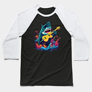 Shark Playing Violin Baseball T-Shirt